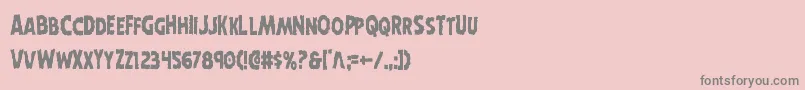 フォントHorroweencond – ピンクの背景に灰色の文字