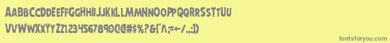 Horroweencond Font – Gray Fonts on Yellow Background