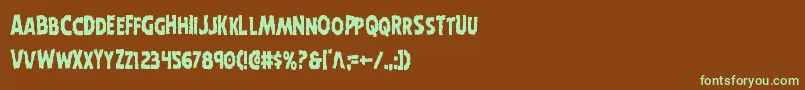 More about Horroweencond Font Horroweencond Font – Green Fonts on Brown Background