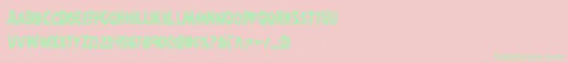 Horroweencond Font – Green Fonts on Pink Background