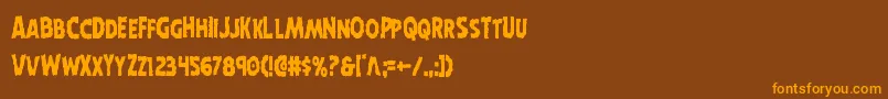 Horroweencond Font – Orange Fonts on Brown Background