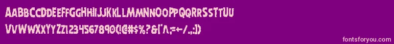 Horroweencond Font – Pink Fonts on Purple Background