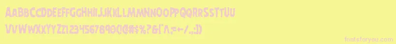 Horroweencond Font – Pink Fonts on Yellow Background