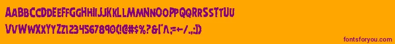 Horroweencond Font – Purple Fonts on Orange Background