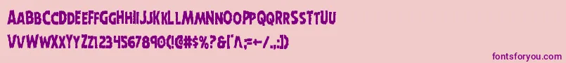 Horroweencond Font – Purple Fonts on Pink Background