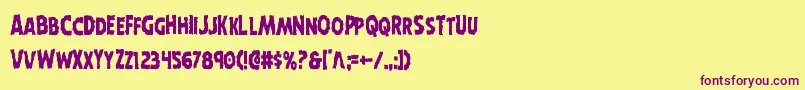Horroweencond Font – Purple Fonts on Yellow Background