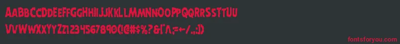 フォントHorroweencond – 黒い背景に赤い文字