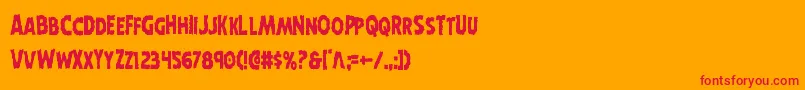 fuente Horroweencond – Fuentes Rojas Sobre Fondo Naranja