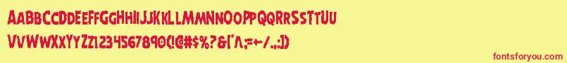 Horroweencond Font – Red Fonts on Yellow Background