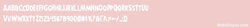 フォントHorroweencond – ピンクの背景に白い文字