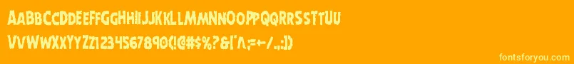 Horroweencond Font – Yellow Fonts on Orange Background