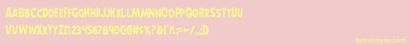 Horroweencond Font – Yellow Fonts on Pink Background