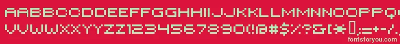 Hilogi18 Font – Green Fonts on Red Background