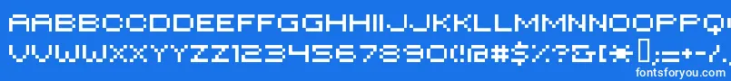 フォントHilogi18 – 青い背景に白い文字