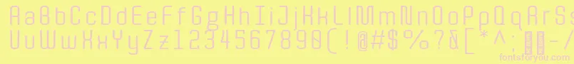 QuotaRegular Font – Pink Fonts on Yellow Background