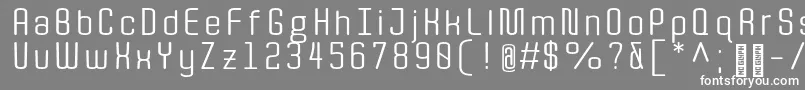 フォントQuotaRegular – 灰色の背景に白い文字