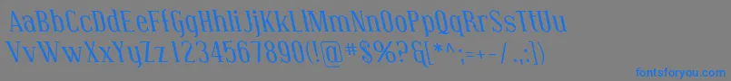 Coving15 Font – Blue Fonts on Gray Background