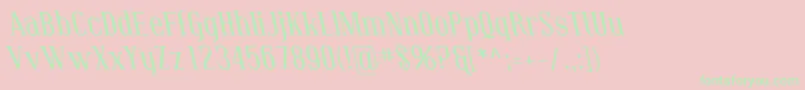 Coving15 Font – Green Fonts on Pink Background