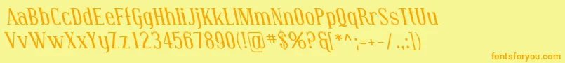 Coving15 Font – Orange Fonts on Yellow Background