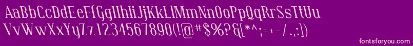 Coving15 Font – Pink Fonts on Purple Background