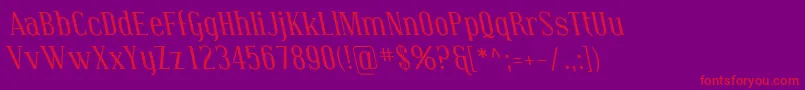 Coving15 Font – Red Fonts on Purple Background