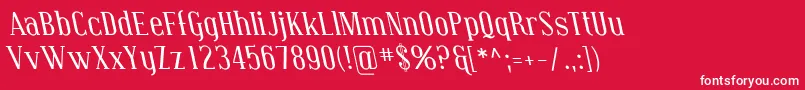 Coving15 Font – White Fonts on Red Background