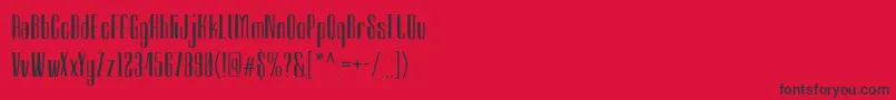 フォントSambeltigoClean – 赤い背景に黒い文字