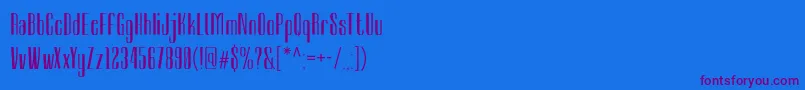 SambeltigoClean Font – Purple Fonts on Blue Background