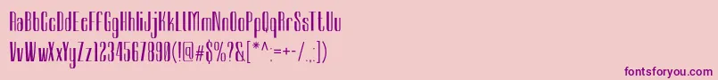 SambeltigoClean Font – Purple Fonts on Pink Background