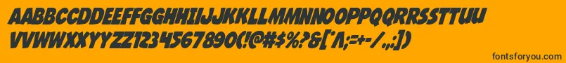 Jcandlestickcond Font – Black Fonts on Orange Background