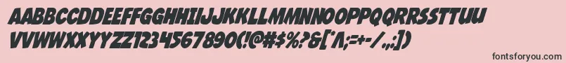 Jcandlestickcond Font – Black Fonts on Pink Background