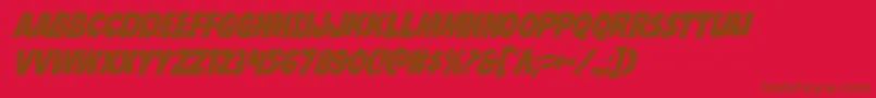 Police Jcandlestickcond – polices brunes sur fond rouge