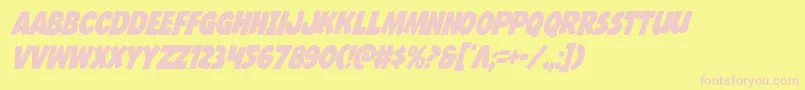 Jcandlestickcond Font – Pink Fonts on Yellow Background