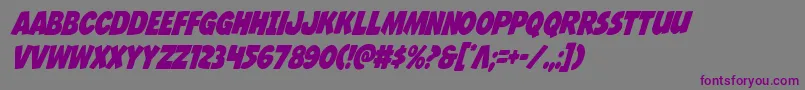 Jcandlestickcond Font – Purple Fonts on Gray Background