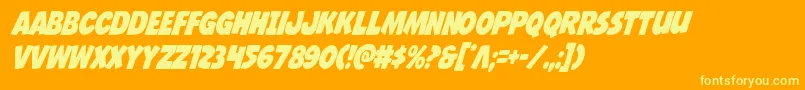 Jcandlestickcond Font – Yellow Fonts on Orange Background