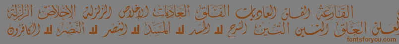 McsSwerAlQuran4 Font – Brown Fonts on Gray Background