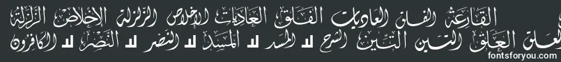 McsSwerAlQuran4 Font – White Fonts on Black Background