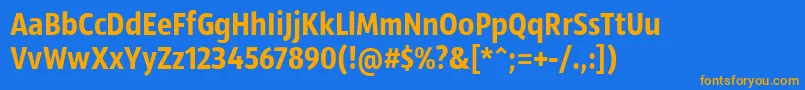 SansusWebissimo Font – Orange Fonts on Blue Background
