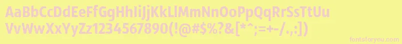 SansusWebissimo Font – Pink Fonts on Yellow Background