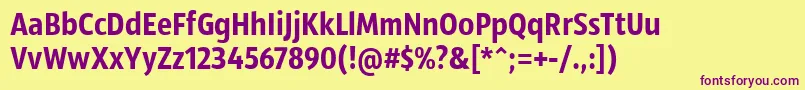 SansusWebissimo Font – Purple Fonts on Yellow Background