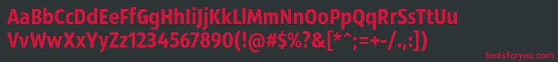 SansusWebissimo Font – Red Fonts on Black Background
