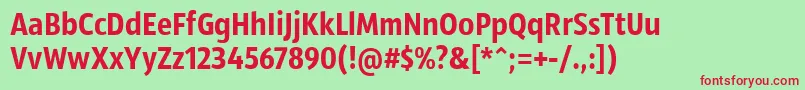 SansusWebissimo Font – Red Fonts on Green Background