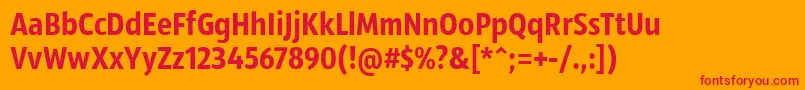 SansusWebissimo Font – Red Fonts on Orange Background