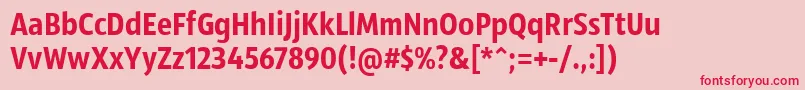 SansusWebissimo Font – Red Fonts on Pink Background