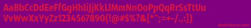 フォントSansusWebissimo – 紫の背景に赤い文字