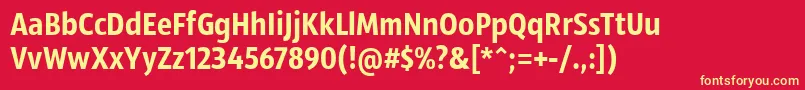 SansusWebissimo Font – Yellow Fonts on Red Background