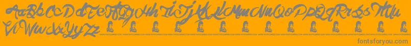 TheHit Font – Gray Fonts on Orange Background