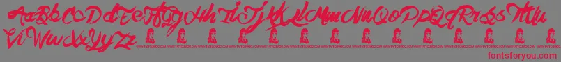 TheHit Font – Red Fonts on Gray Background