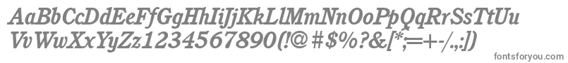 C851RomanBolditalic-fontti – harmaat kirjasimet valkoisella taustalla