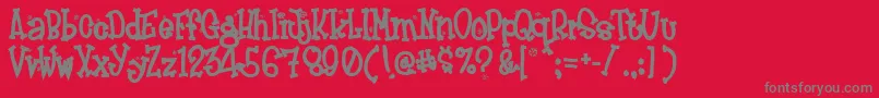 Frosty ffy Font – Gray Fonts on Red Background